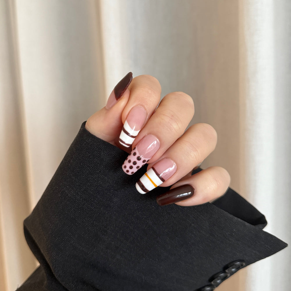 Stribede French Tips