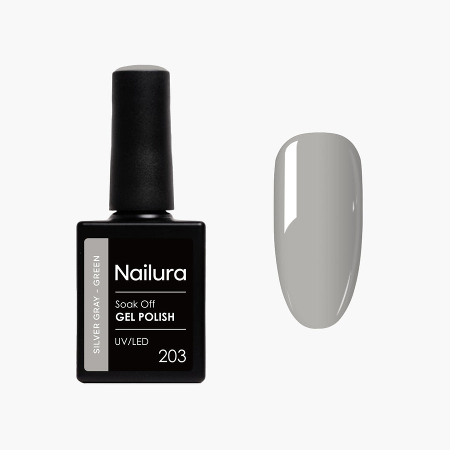 Gel Polish 203 - Silver Gray Green