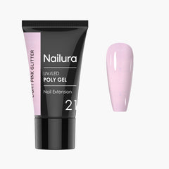 Poly Gel 21 - Light Pink Glitter