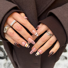 Stribede French Tips