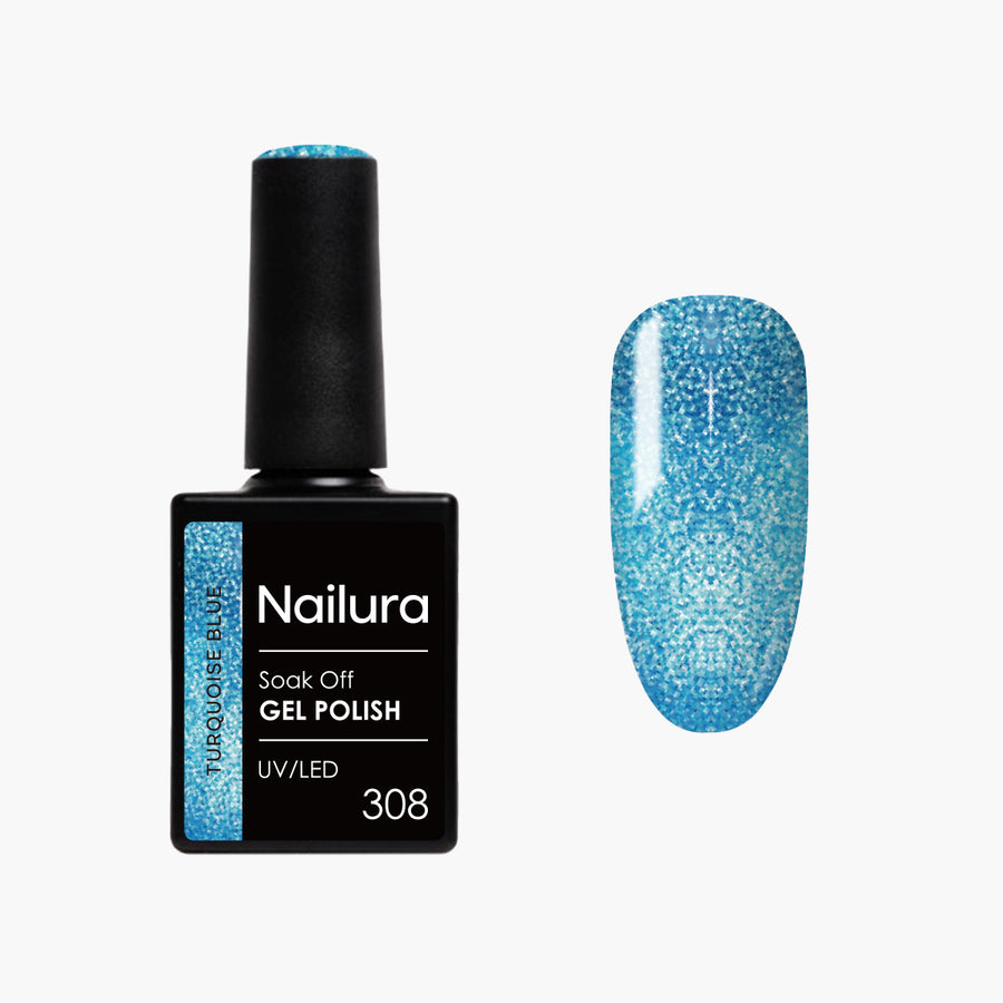 Cat Eye Gel Polish 308 - Turquoise Blue