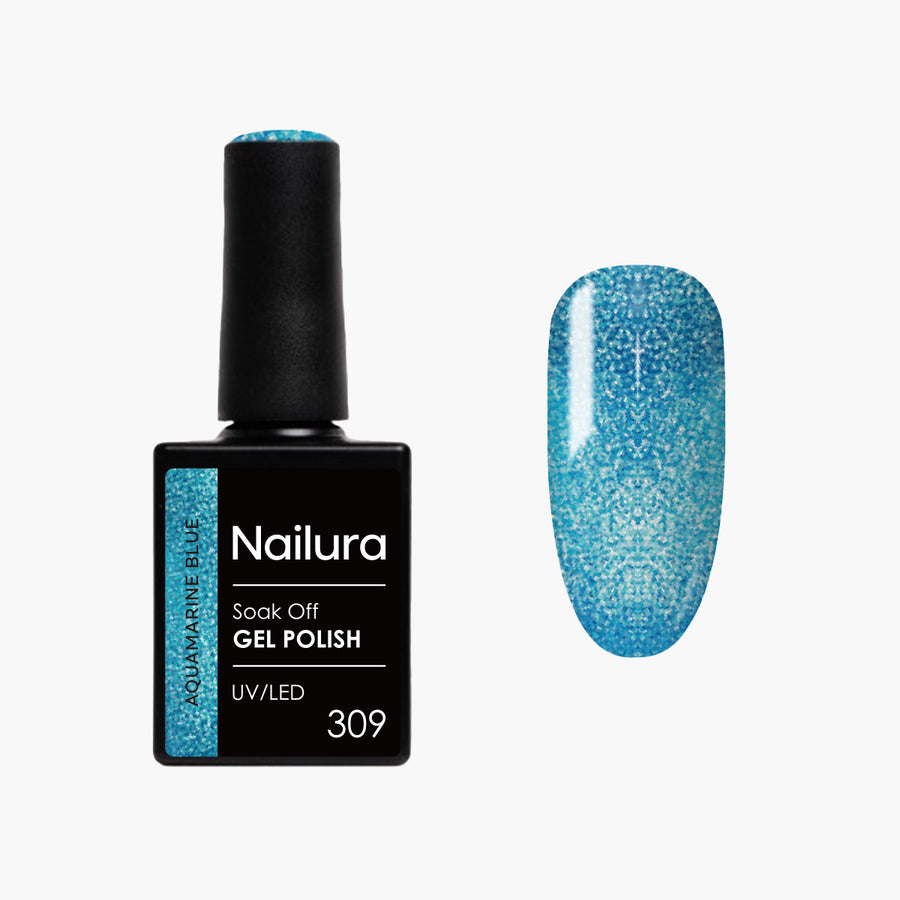 Cat Eye Gel Polish 309 - Aquamarine Blue