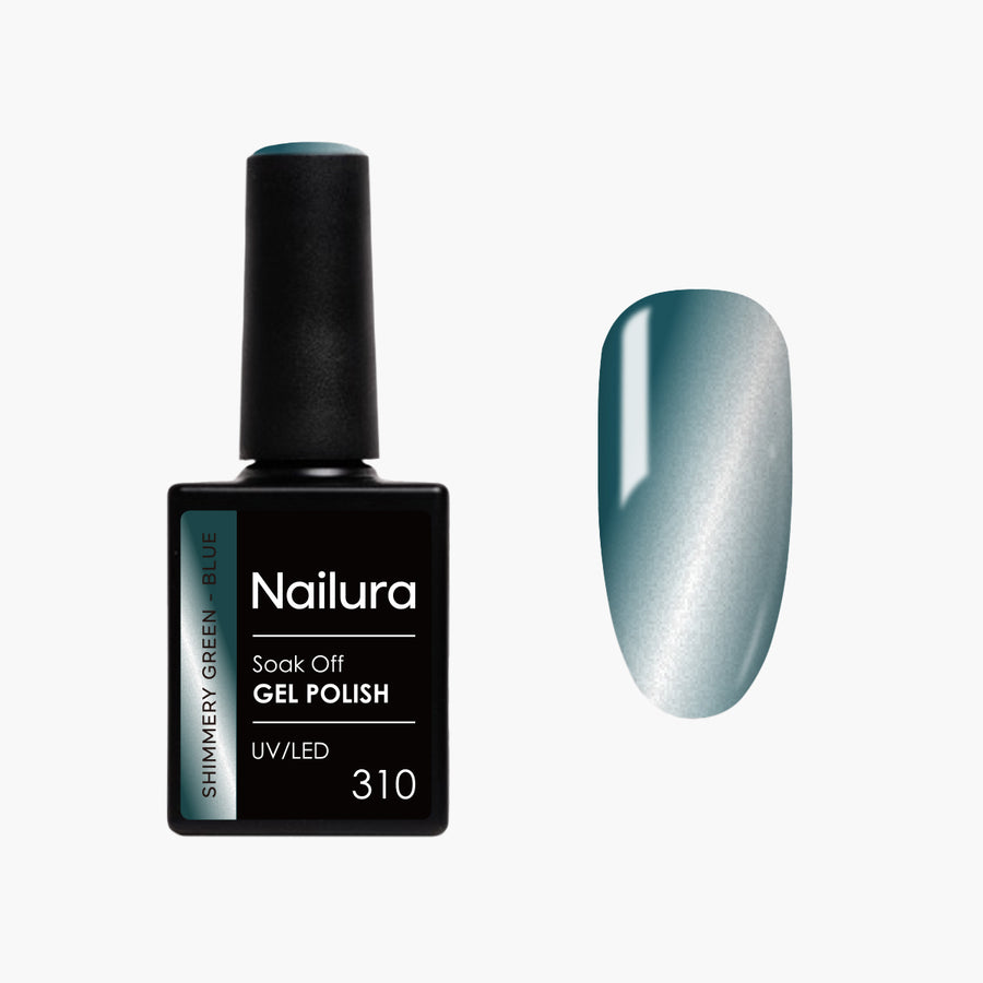 Cat Eye Gel Polish 310 - Shimmery Green Blue