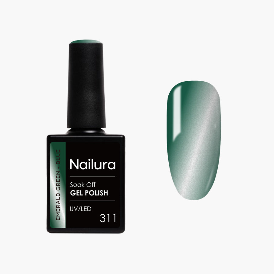 Cat Eye Gel Polish 311 - Emerald Green Blue
