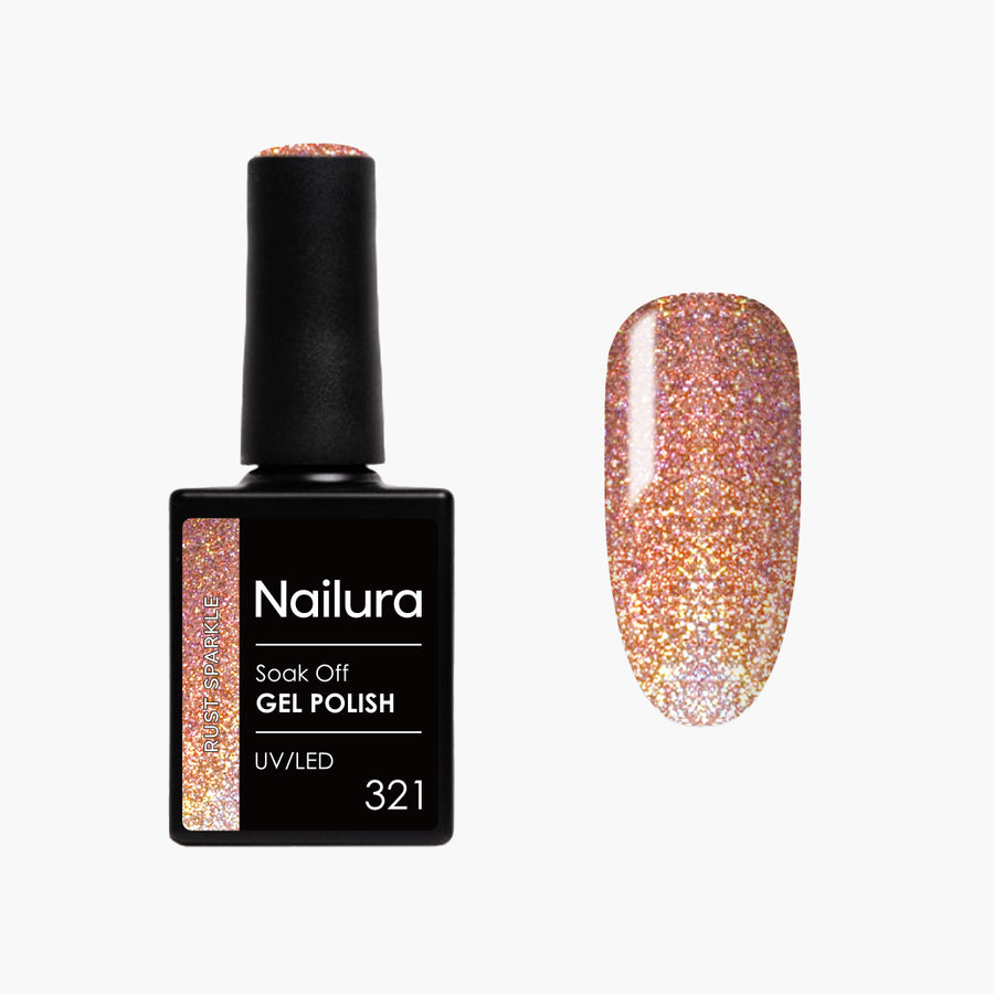 Cat Eye Gel Polish 321 - Rust Sparkle