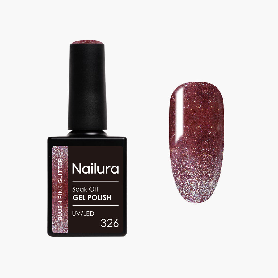 Cat Eye Gel Polish 326 - Blush Pink Glitter