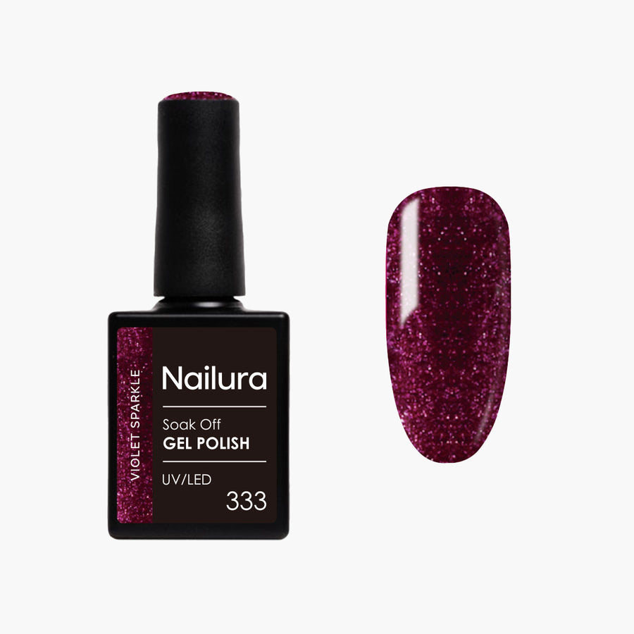 Gel Polish Glimmer 333 - Violet Sparkle