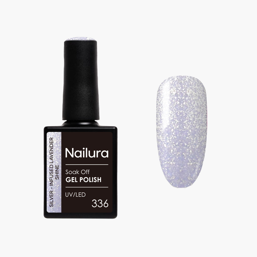 Gel Polish Glimmer 336 - Silver Infused Lavender Shine
