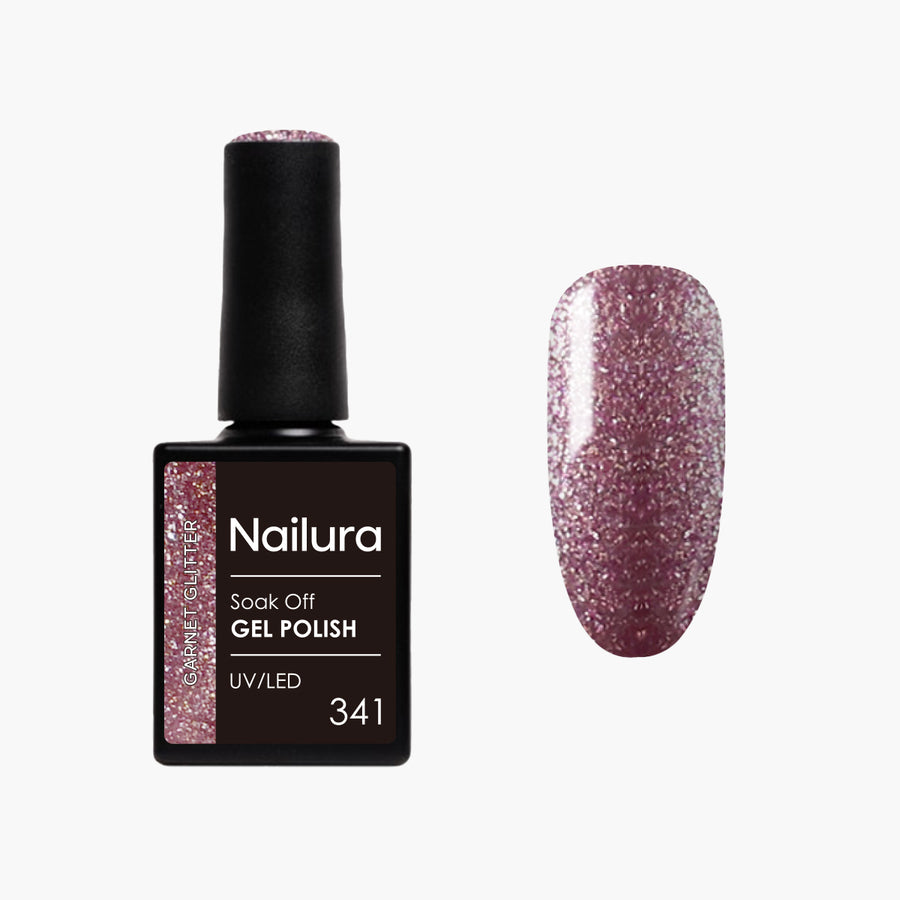 Gel Polish Glimmer 341 - Garnet Glitter