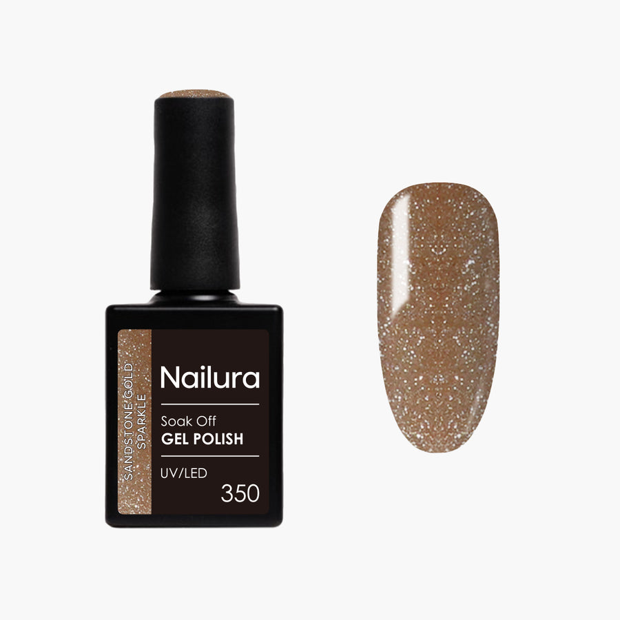 Gel Polish Glimmer 350 - Sandstone Gold Sparkle