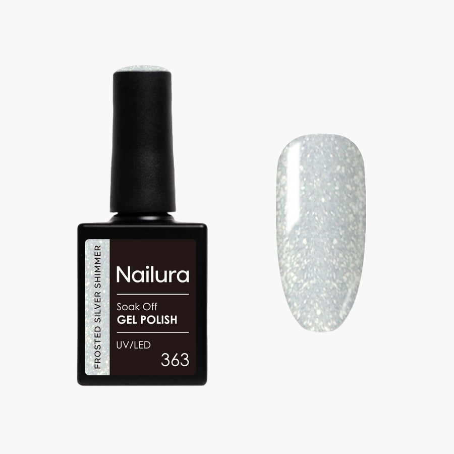 Gel Polish Glimmer 363 - Frosted Silver Shimmer