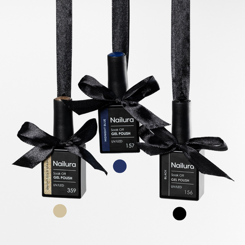 NYTÅRSPAKKE: MIDNIGHT BLUE, BLACK, BRIGHT GOLD SPARKLE
