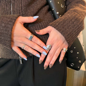 Brune & Blå Polka Dots