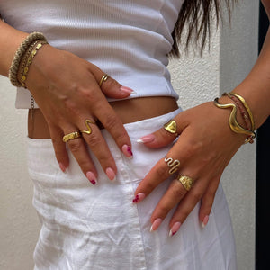 French tip med blomster