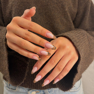 Cat Eye Zebra French Tips