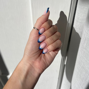 Blå double French Tip