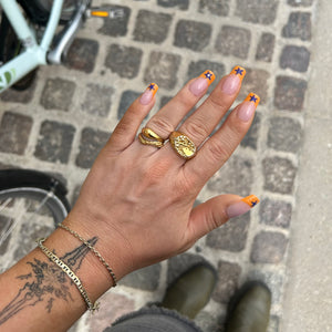 Orange Star French Tips
