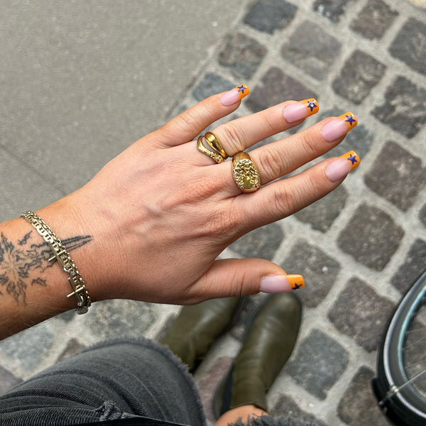 Orange Star French Tips