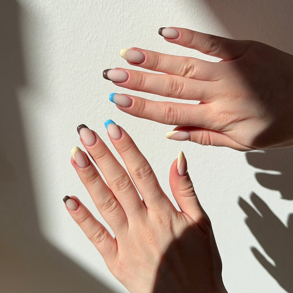 Flerfarvede French Tips