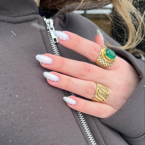 Chrome polka dots