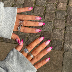 Pink Blooming French Tips