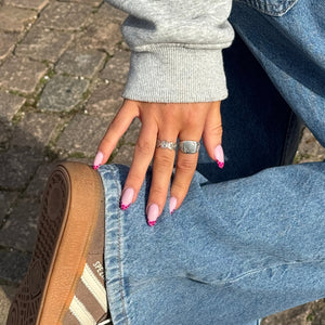 Pink Blooming French Tips