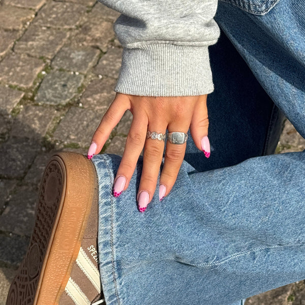 Pink Blooming French Tips