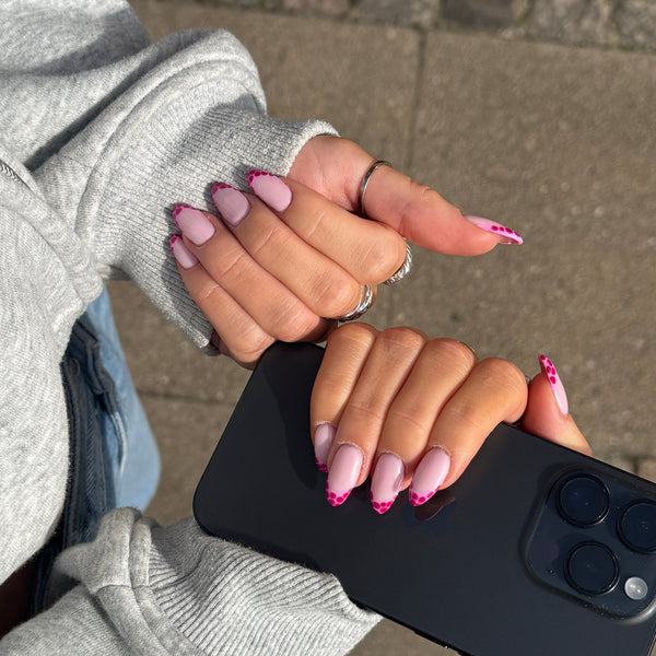 Pink Blooming French Tips