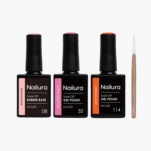 To-farvede Sommer French Tips