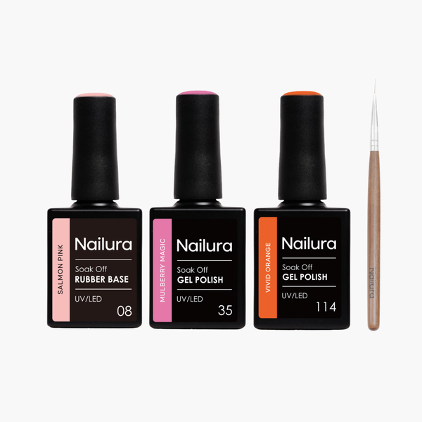 To-farvede Sommer French Tips