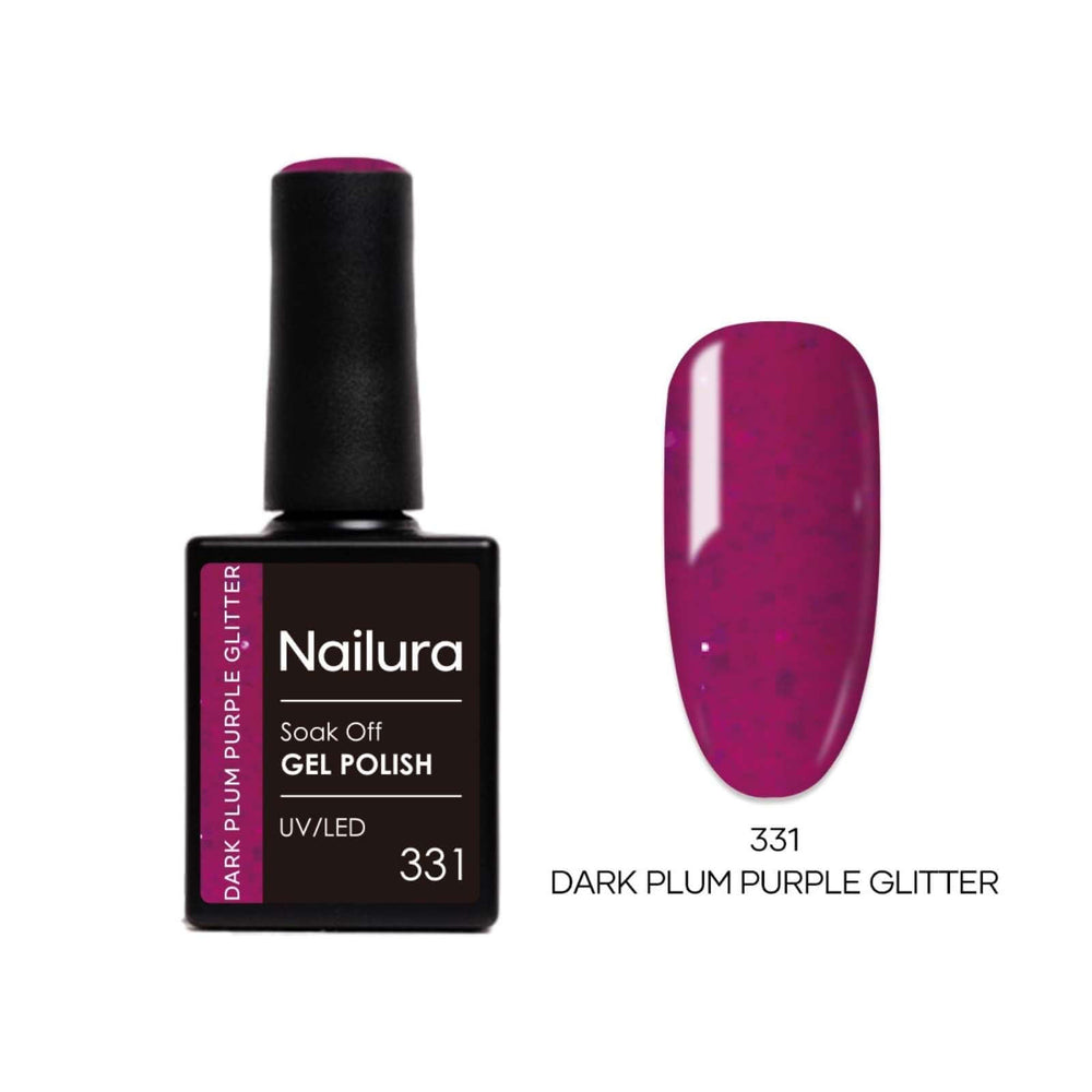 331 - Dark Plum Purple Glitter