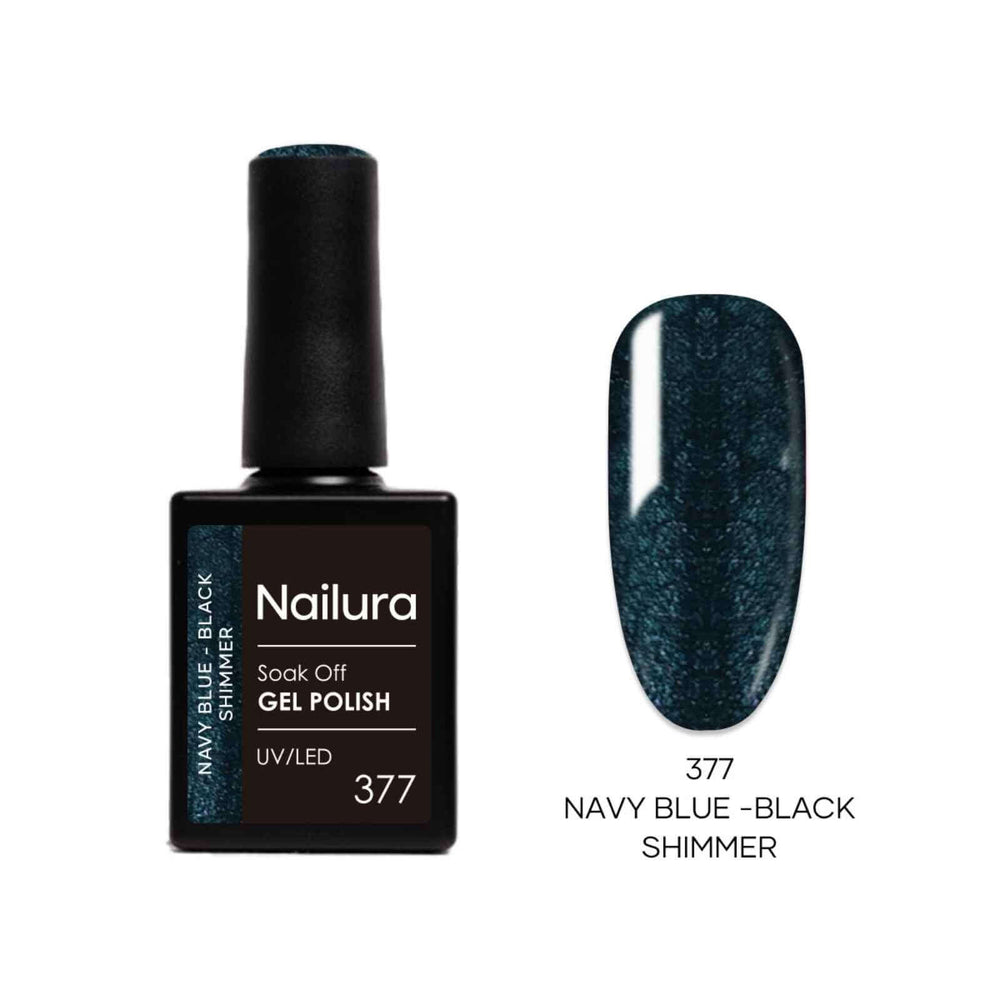 377 - Navy Blue Black Shimmer