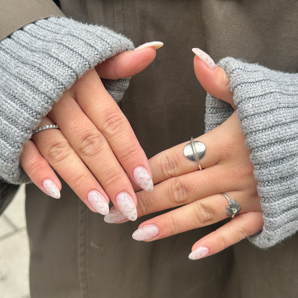 366 - Gray Silver Glitter