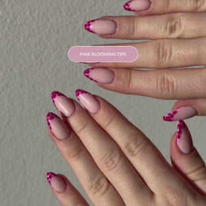 Pink Blooming French Tips