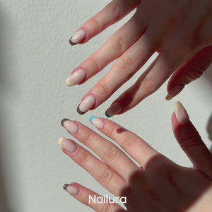 Flerfarvede French Tips
